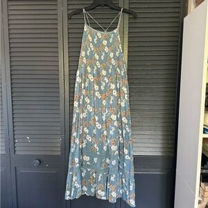 Blue Floral midi sundress